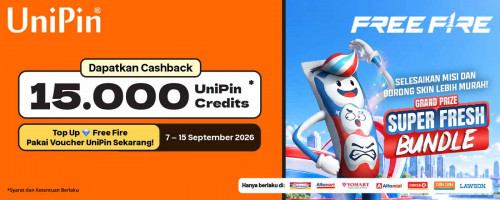 Selesaikan Misi, Menangkan Super Fresh Bundle & Dapatkan Cashback hingga 15000 UniPin Credits!